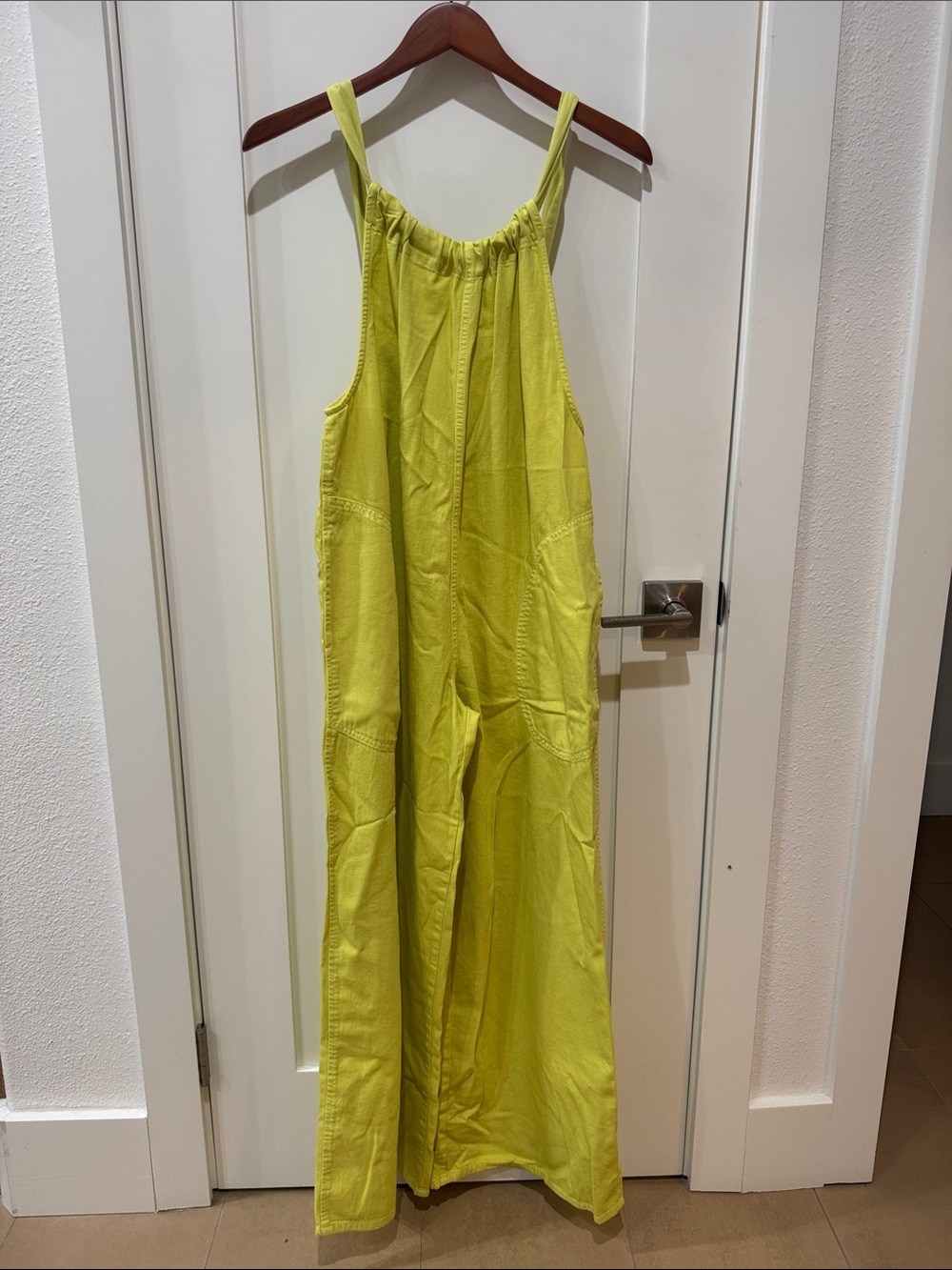 Free People Lime Green One-Piece Jumpsuit